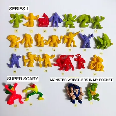 Lot MONSTER IN MY POCKET Figures Wrestlers Super Scary MIMP 90s Matchbox Mattel • $170