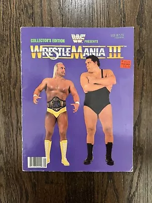 Vintage WWF Program Wrestlemania 3 Collectors Edition Hulk Hogan Andre The Giant • $39.95