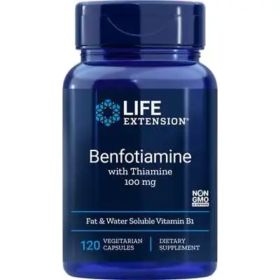 Life Extension Benfotiamine With Thiamine 120 Veg Caps • $15
