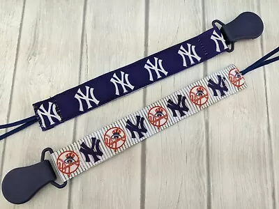 Yankee Pacifier Clip Yankee Baseball Pacifier Clip Baby Shower Gift Nuk • $9.95