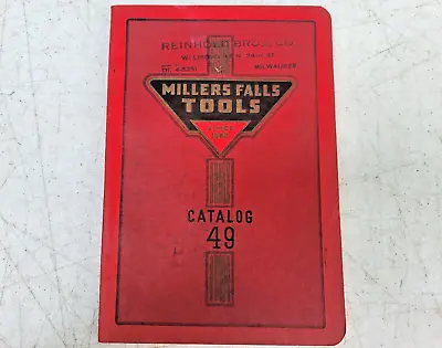 Millers Falls Tools Catalog 49 Planes Electric Tools C1949 Vintage 176 Pages • $99.95