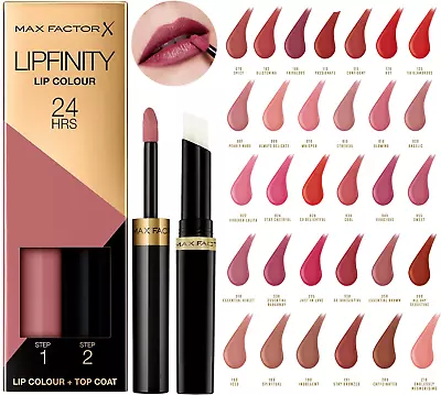 Max Factor Lipfinity 24HR Lip Colour Lipstick - Select Your Shade - Brand New • £8.75