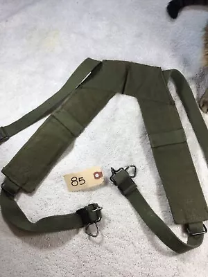 Early 1960 US Army Wire M1956 H-Pattern Suspenders 1st Pattern - Regular  #85 • $24.99