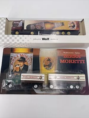Birra Moretti X2 Advertisement Layout Truck With Trailer Semi Model HO 1/87 • $35