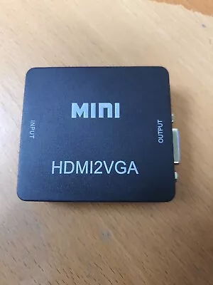 HDMI To VGA Mini Full HD Video 1080P Audio Converter Adapter For PC TV Monitor • $9.99