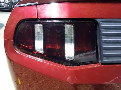 For 10-12 Ford Mustang Smoke Tail Light Reverse Cutout Precut Smoke Tint Overlay • $19.95