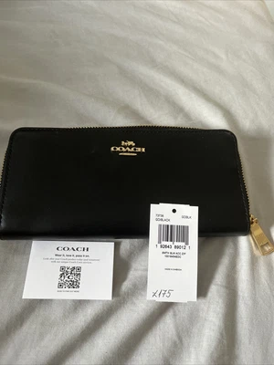 £89.99 • Buy New Coach Purse Wallet Black (Leather)