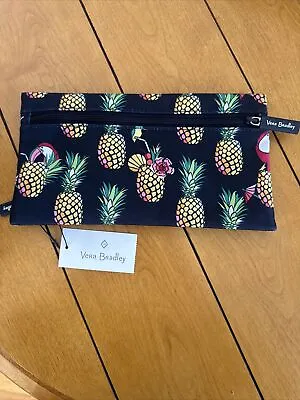 Vera Bradley Pencil Pouch Make Up Case Lighten Up TOUCAN PARTY 🍍*retired* • $11.53