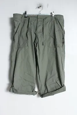 Primark Womens Roll Up Safari Shorts/Cropped Trousers - Khaki. Size 10 (25e) • £2.34