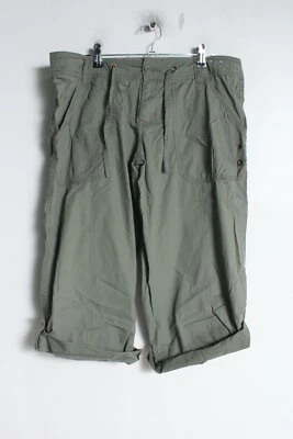 Primark Womens Roll Up Safari Shorts/Cropped Trousers - Khaki. Size 10 (25e) • £3.49