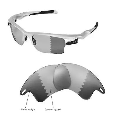 New Walleva Polarized Transition/Photochromic Lenses For Oakley Fast Jacket XL • $24.99