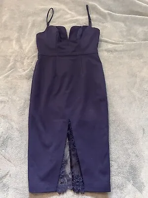 Elle Zeitoune  Size 8 Navy Blue Sleeveless Dress • $45