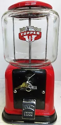 Topper Peanut/ Bulk Vend 1c Dispenser Circa 1940's (red/black) • $595