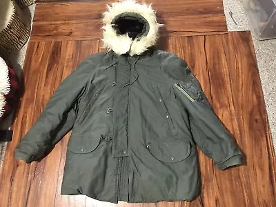 Vtg Greenbrier US Military N-3B Extreme Cold Weather Parka M Medium • $52.50