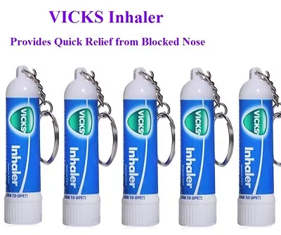 VICKS Inhaler Nasal Stick With KEYRING Congestion Cough Cold Blocked Nose 0.5ml • £2.49