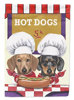 Dachshund Hot Dog Stand Flag Canvas Large House Size PPP3083CHF • $42.99