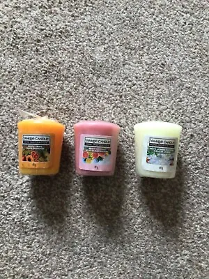 Brand New Sealed 3 X Yankee Candle Votive Samplers 49g 15 Hrs • £5.99