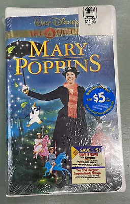 Walt Disney’s Mary Poppins Gold Collection VHS Clamshell SEALED W/ Watermarks • $7.99