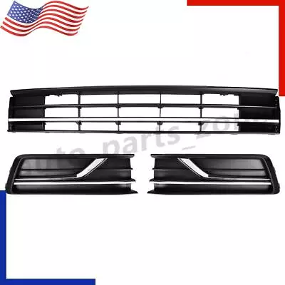 3Pack Front Bumper Lower Grille & Fog Lights Bezels Set For VW Passat 2016-2019 • $92.99