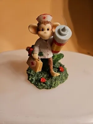 Berkeley Designs Nurse Monkey Figurine Holding Syringe • $13.48