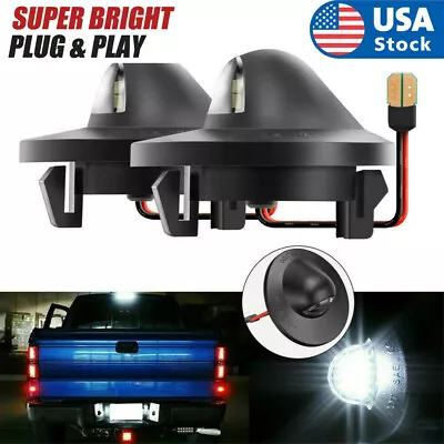 $9.98 • Buy 2X For Ford F150 F250 F350 LED License Plate Light Rear Bumper Tag Assembly Lamp