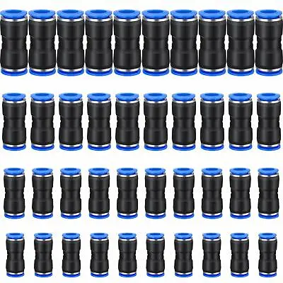 40 Pcs Straight Connectors Puch Connect Fittings Air Line Quick 1/4 5/16 3/8 New • $13.44