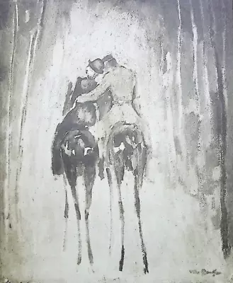 Kees Van Dongen: All Lovers IN Horse Engraving Signed 1925 • $108.03