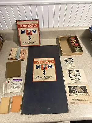 1935 - 1936 Parker Bros Monopoly Board Game With Boxes • $50