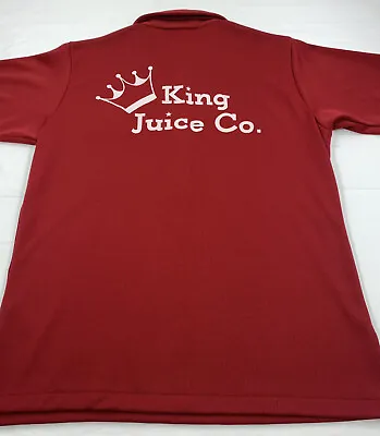Vtg Hilton King Juice Co. Bowling Shirt Mens S/M Quarter Zip Polo Style Tee • $60