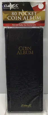 80 Pocket Coin Album Holder 2x2 H.E. Harris Protector Book Storage NEW • $12.80