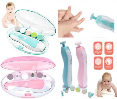 Electric Baby Nail File Kit Clippers Trimmer Toddler Toes Trim Nails Polish Care • $7.59