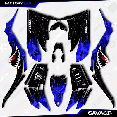 $124.99 • Buy Blue Savage Camo Racing Graphics Kit Fits Yamaha Raptor 350 04-13 Quad Decals