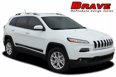 For 2014-2020 Jeep Cherokee Brave 3M Pro Vinyl Graphics Stripes Decals Rockers • $112.49