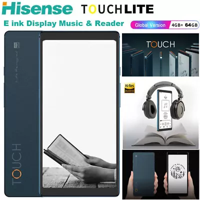 E Ink Screen Hisense TOUCH LITE Music Player EBook Reader Wifi Octa Core Reading • £189.88