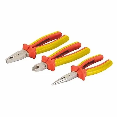 Vde Expert Pliers Set 3 Pce Hand Tools Chrome Vanadium Steel Tool Plier P429 • £28.99