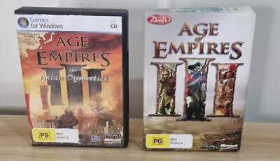 Age Of Empires III 3 Boxset PC CD-Rom Complete + Manual Plus Expansion Asian Dyn • $29.90