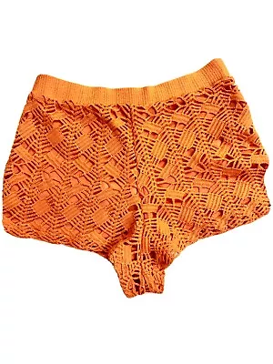 Zara-Orange Crochet Shorts Small NWT • $18