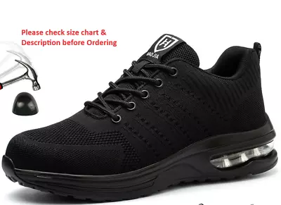 Mens Steel Toe Cap Work Boots Safety Shoes Womens Air Trainers Lightweight ESD • £20.95