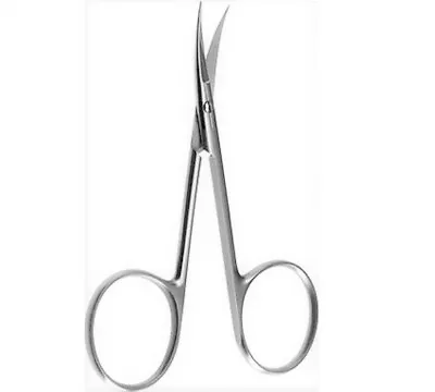£2.49 • Buy Manicure Scissors 9.5cm-3.5  Curved Blade - Eyebrow - Sewing - Embroidery - Fine