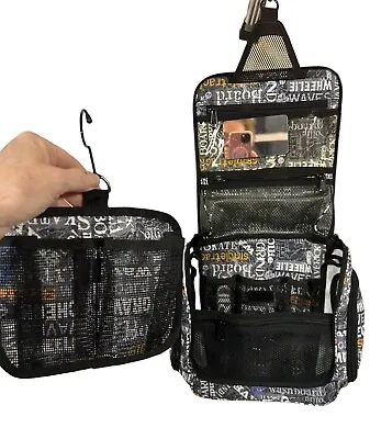 LL Bean Hanging Toiletry Bag Travel 2 Piece Skate Surf Board Wheelies Sports • $16.99