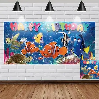 Finding Nemo Birthday Banner Party Supplies Backdrop Vinyl Party Decoration • $16.98