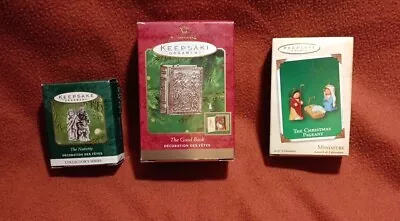 Lot Of 3 Nativity Hallmark Keepsake Ornaments - Including Two Miniatures • $25