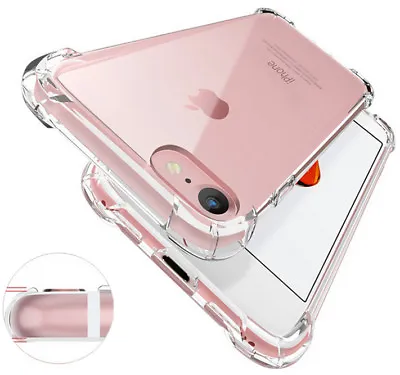 $4.45 • Buy Shockproof Tough Gel Clear Case Cover For Apple IPhone 5 5s SE 6 6s 7 8 Plus 11