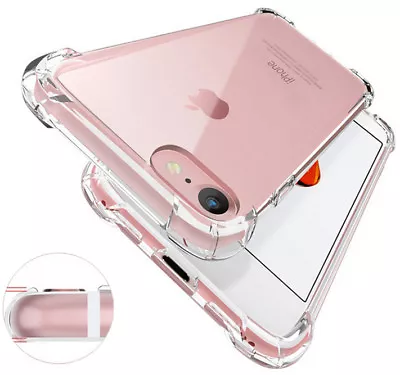 Shockproof Tough Gel Clear Case Cover For Apple IPhone 5 5s SE 6 6s 7 8 Plus 11 • $5.99