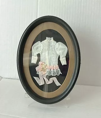 Cute Frame LADY Doll Lace Ribbon Blouse Wall Art Silhouette VICTORIAN Craft VTG • $60