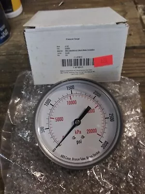 Grainger Pressure Gauge 0 To 20000 KPa 0 To 3000 Psi Range • $8.50