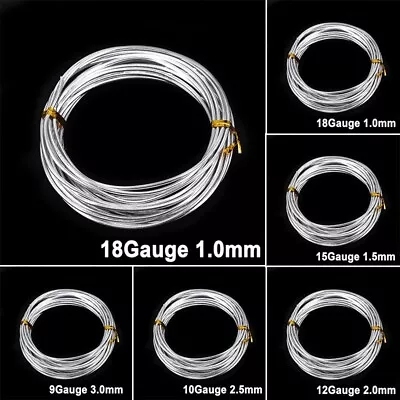 Craft Wire Silver DIY Jewelry Artwork Making Craft 1 Roll 16.4ft Durable Simple • £2.90