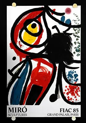 Joan Miro - Miro Sculptures 1985 - FIAC'85 - Exhibition Silkscreen Poster  • $135