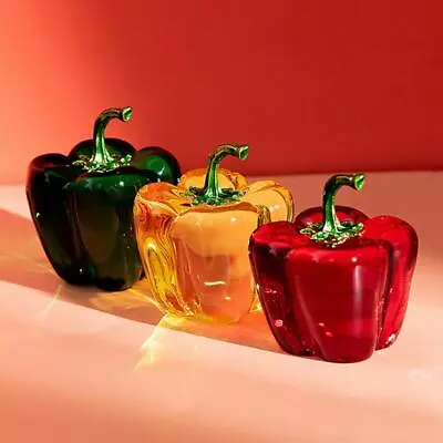 £19.65 • Buy Glazed Hot Chili Ornaments Artificial Crystal Mini Artificial Imitation Pepper