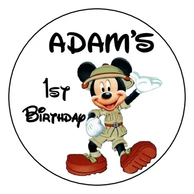 12 3  Mickey Mouse Safari 3  Labels Birthday Baby Shower For Lollipops - Other • $7.95